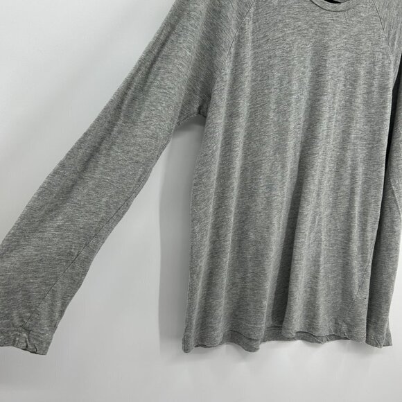 EVERLANE *FLAWED* Men's Gray 100% Cotton Long Sleeve Crew Neck T-Shirt Medium - Picture 3 of 5